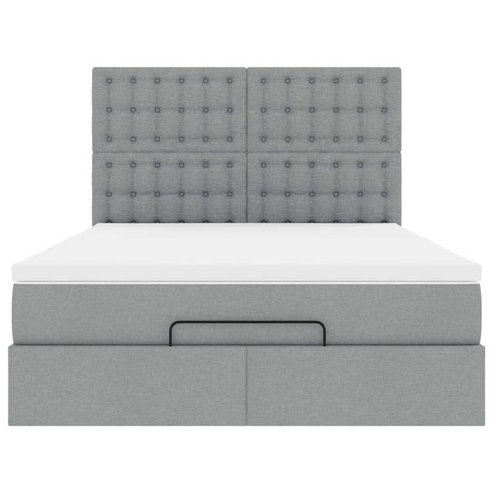 Struttura Letto Pouf con Materasso 140x200 cm in Tessuto 3313327
