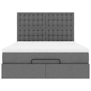 vidaXL Struttura Letto Pouf con Materasso 140x200 cm in Tessuto