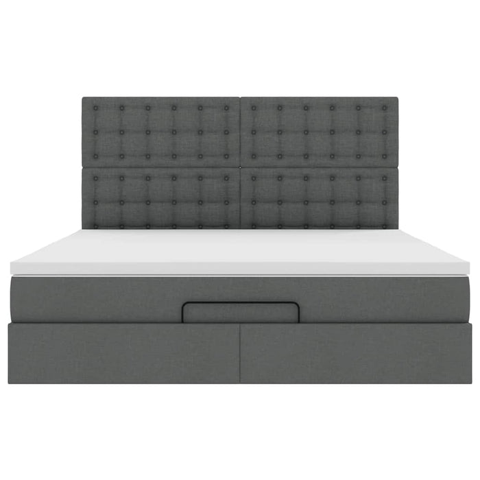 vidaXL Struttura Letto Pouf con Materasso 180x200 cm in Tessuto