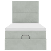 vidaXL Struttura Letto Pouf con Materassi 80x200 cm in Velluto