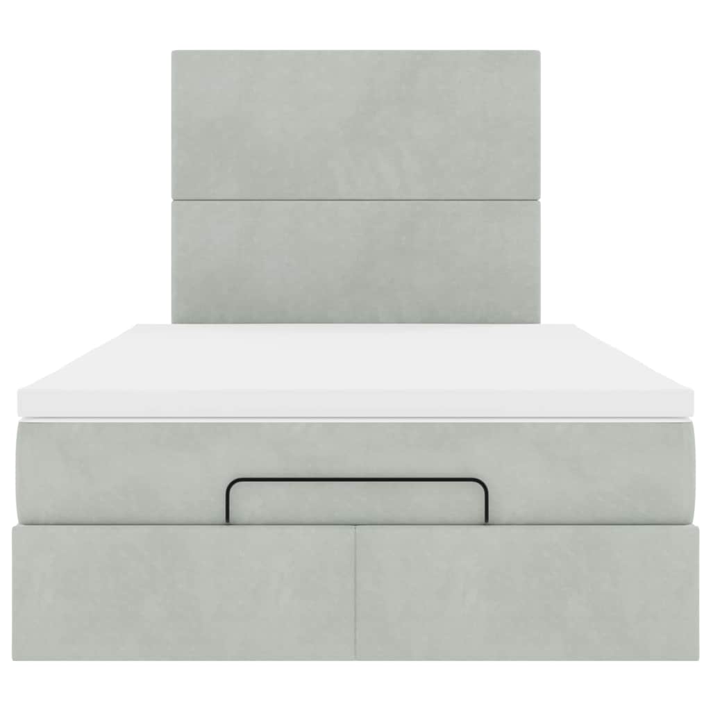 Struttura Letto Pouf con Materassi 120x190 cm Velluto 3313385