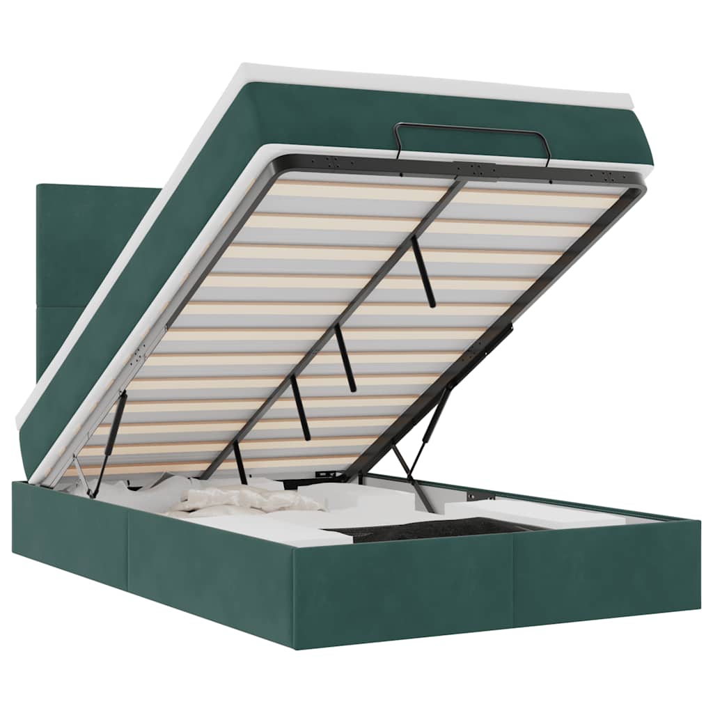 Struttura Letto Pouf con Materassi 120x190 cm Velluto 3313388