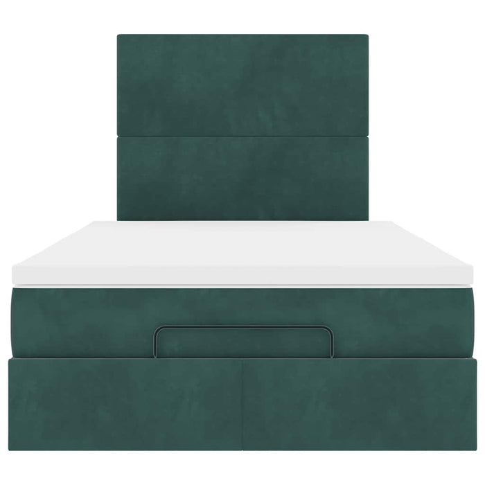 vidaXL Struttura Letto Pouf con Materassi 120x200 cm Velluto