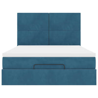 Struttura Letto Pouf con Materassi 140x190 cm in Velluto 3313401