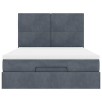 vidaXL Struttura Letto Pouf con Materassi 140x200 cm in Velluto