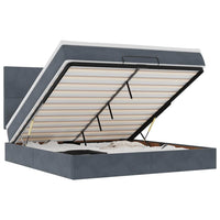 vidaXL Struttura Letto Pouf con Materassi 160x200 cm in Velluto