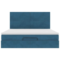 vidaXL Struttura Letto Pouf con Materassi 160x200 cm Velluto