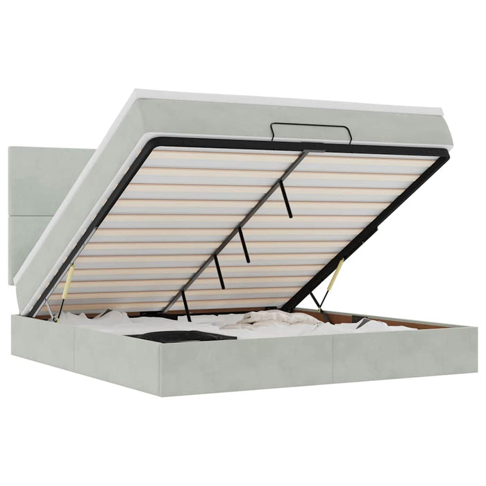 Struttura Letto Pouf con Materassi 180x200 cm Velluto 3313415