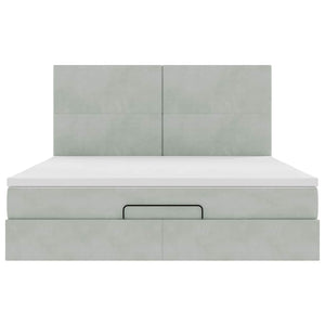 Struttura Letto Pouf con Materassi 180x200 cm Velluto 3313415