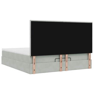 Struttura Letto Pouf con Materassi 180x200 cm Velluto 3313415