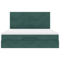 vidaXL Struttura Letto Pouf con Materassi 180x200 cm Velluto