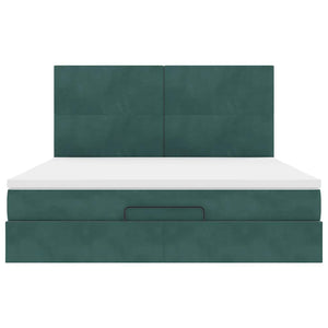 vidaXL Struttura Letto Pouf con Materassi 180x200 cm Velluto