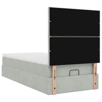 vidaXL Struttura Letto Pouf con Materassi 90x200 cm in Velluto