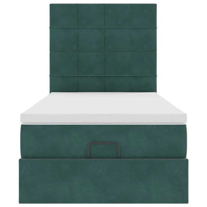 Struttura Letto Pouf con Materassi 100x200 cm Velluto