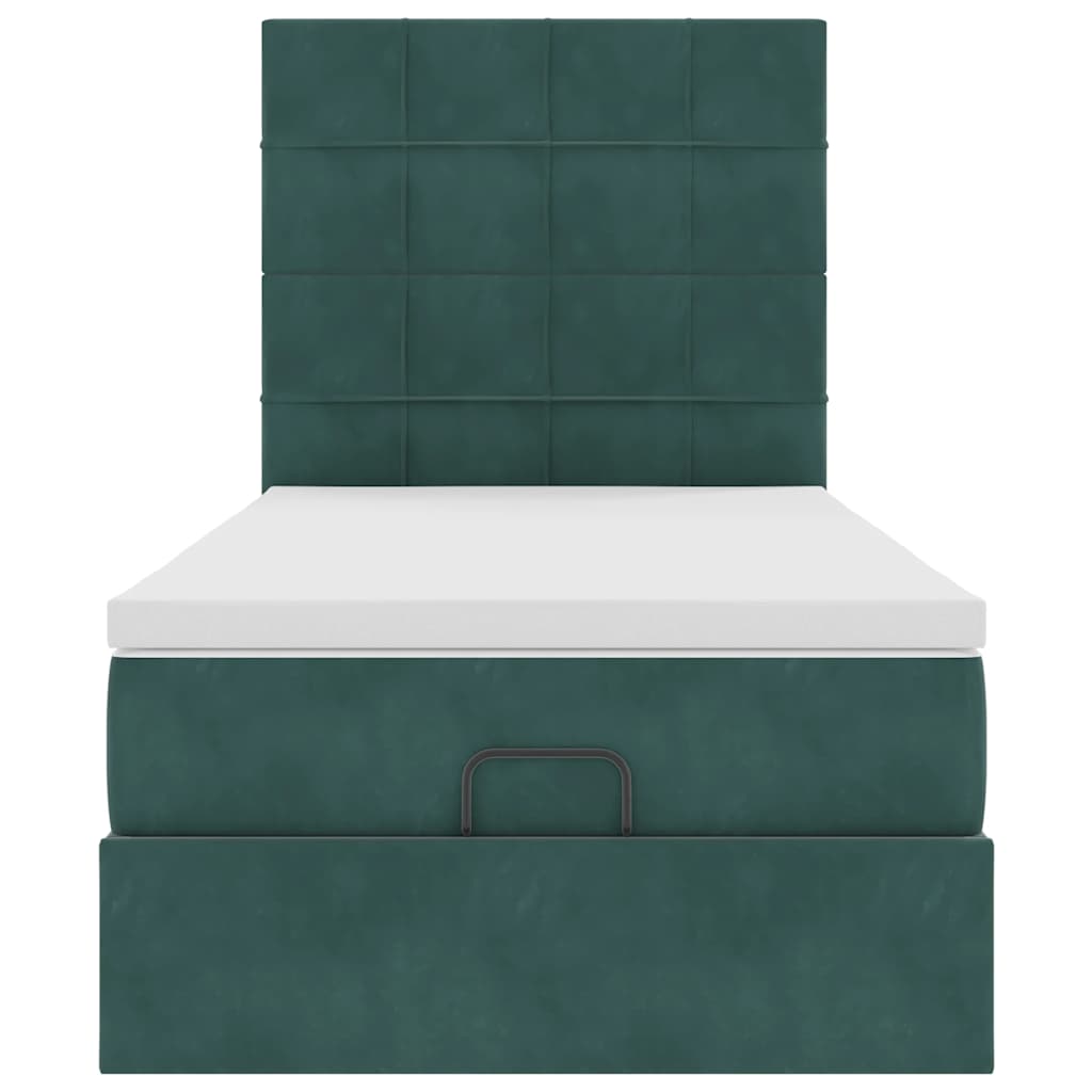 Struttura Letto Pouf con Materassi 100x200 cm Velluto 3313454