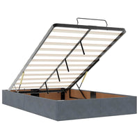 vidaXL Struttura Letto Pouf con Materassi 120x200 cm Velluto