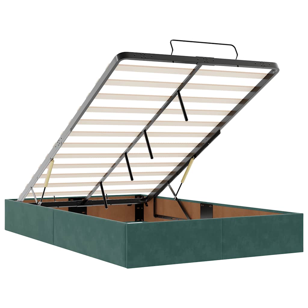 vidaXL Struttura Letto Pouf con Materassi 120x200 cm Velluto