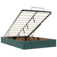 vidaXL Struttura Letto Pouf con Materassi 120x200 cm Velluto