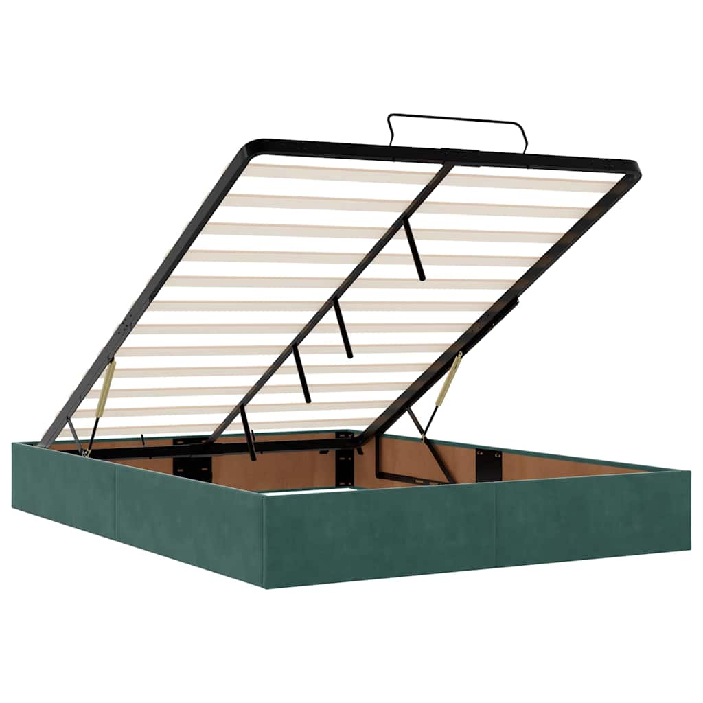 vidaXL Struttura Letto Pouf con Materassi 140x200 cm in Velluto