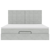 vidaXL Struttura Letto Pouf con Materassi 180x200 cm Velluto