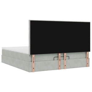 vidaXL Struttura Letto Pouf con Materassi 180x200 cm Velluto