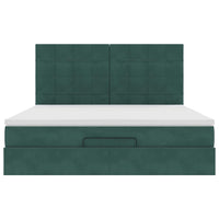 vidaXL Struttura Letto Pouf con Materassi 180x200 cm Velluto