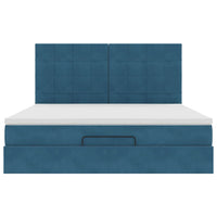 vidaXL Struttura Letto Pouf con Materassi 180x200 cm Velluto