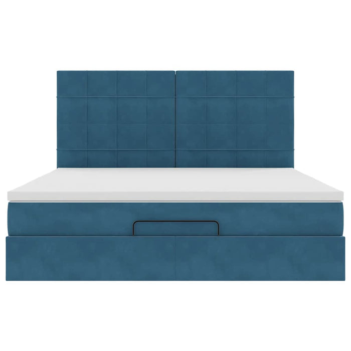 vidaXL Struttura Letto Pouf con Materassi 180x200 cm Velluto