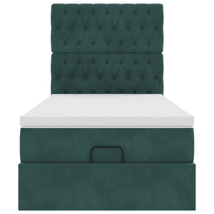 vidaXL Struttura Letto Pouf con Materassi 80x200 cm Velluto