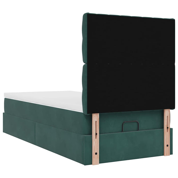 vidaXL Struttura Letto Pouf con Materassi 90x190 cm in Velluto