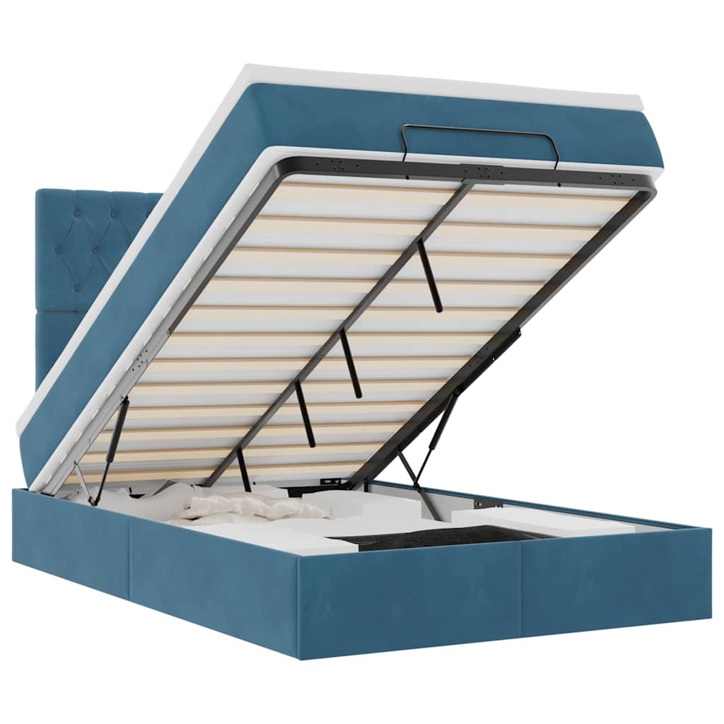 Struttura Letto Pouf con Materassi 120x190 cm Velluto 3313533