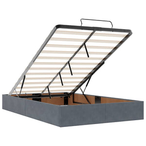 vidaXL Struttura Letto Pouf con Materassi 120x200 cm Velluto