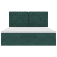 vidaXL Struttura Letto Pouf con Materassi 160x200 cm Velluto