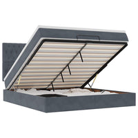 vidaXL Struttura Letto Pouf con Materassi 180x200 cm Velluto