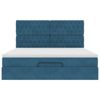 vidaXL Struttura Letto Pouf con Materassi 180x200 cm Velluto