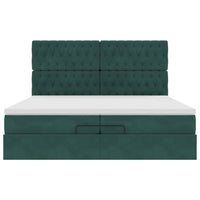 Struttura Letto Pouf con Materassi 200x200 cm Velluto 3313568