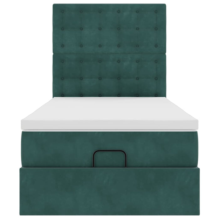 vidaXL Struttura Letto Pouf con Materassi 80x200 cm Velluto