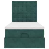 Struttura Letto Pouf con Materassi 90x200 cm in Velluto