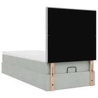 vidaXL Struttura Letto Pouf con Materassi 100x200 cm Velluto