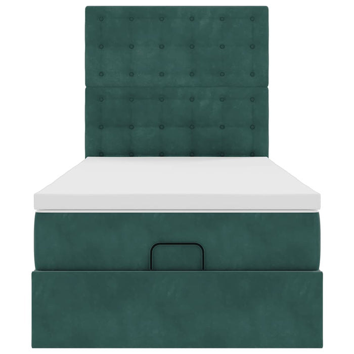 Struttura Letto Pouf con Materassi 100x200 cm Velluto 3313598