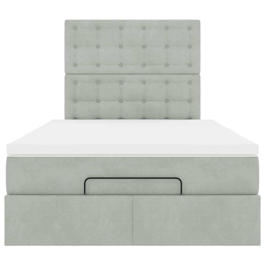 Struttura Letto Pouf con Materassi 120x190 cm Velluto