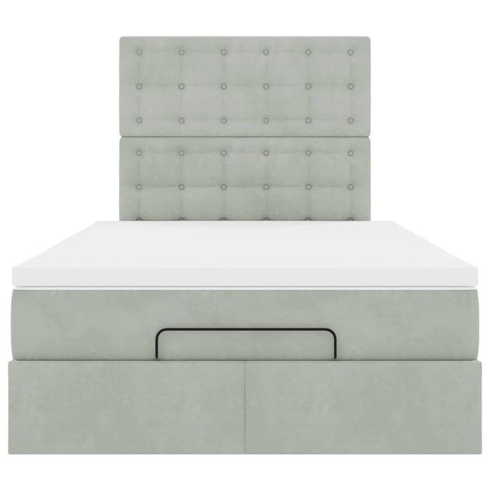 Struttura Letto Pouf con Materassi 120x190 cm Velluto