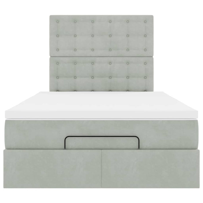 vidaXL Struttura Letto Pouf con Materassi 120x200 cm Velluto