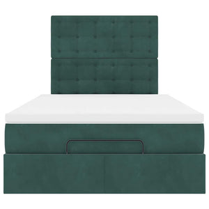 vidaXL Struttura Letto Pouf con Materassi 120x200 cm Velluto