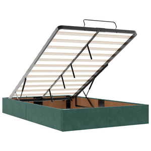 vidaXL Struttura Letto Pouf con Materassi 120x200 cm Velluto