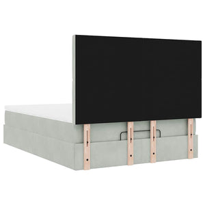 vidaXL Struttura Letto Pouf con Materassi 140x200 cm in Velluto