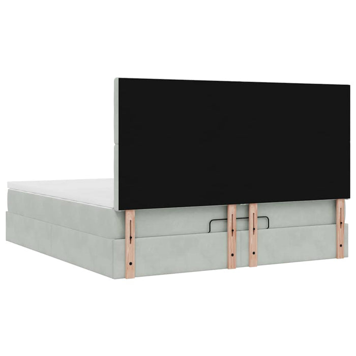 vidaXL Struttura Letto Pouf con Materassi 160x200 cm in Velluto