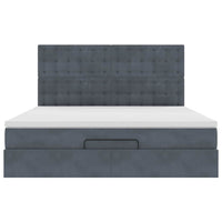 vidaXL Struttura Letto Pouf con Materassi 160x200 cm in Velluto