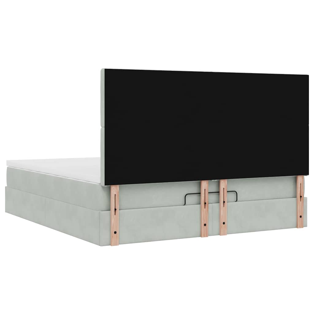 vidaXL Struttura Letto Pouf con Materassi 180x200 cm Velluto