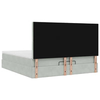 vidaXL Struttura Letto Pouf con Materassi 180x200 cm Velluto